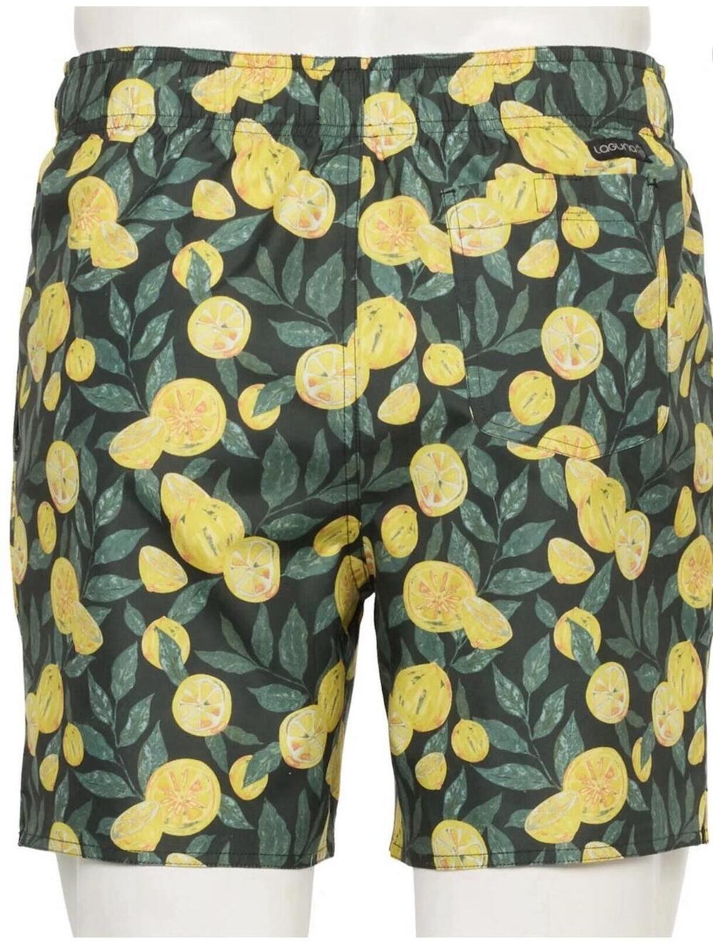 Laguna Swim Men’s Trunks 6” Black Citrus Floral